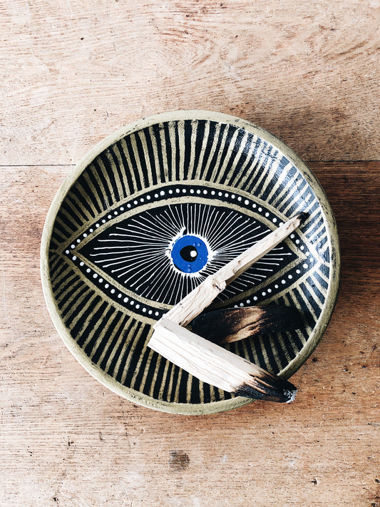 Hand Painted Seeing Eye Dish