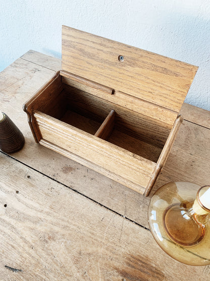 Vintage Wood Desk Organizer