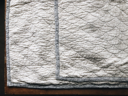 Pair Vintage Quilted Japanese Pillow Cases