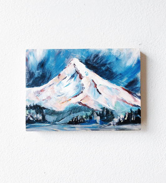 Mini Pink Tipped Mountain Painting