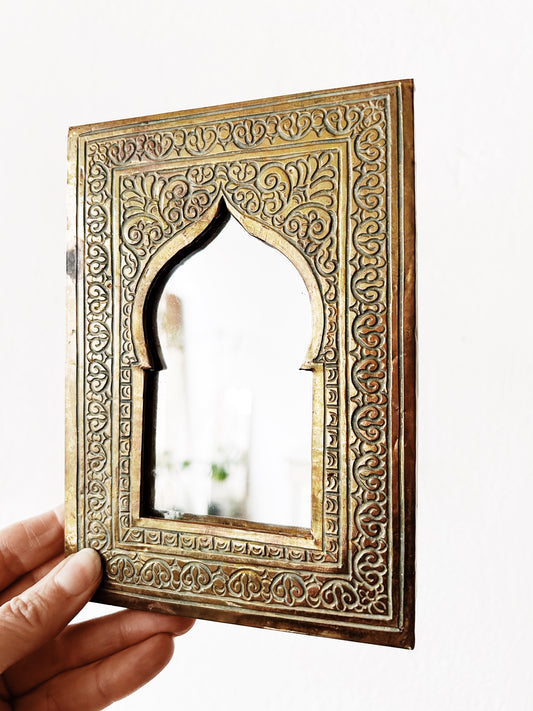Vintage Brass Mirror