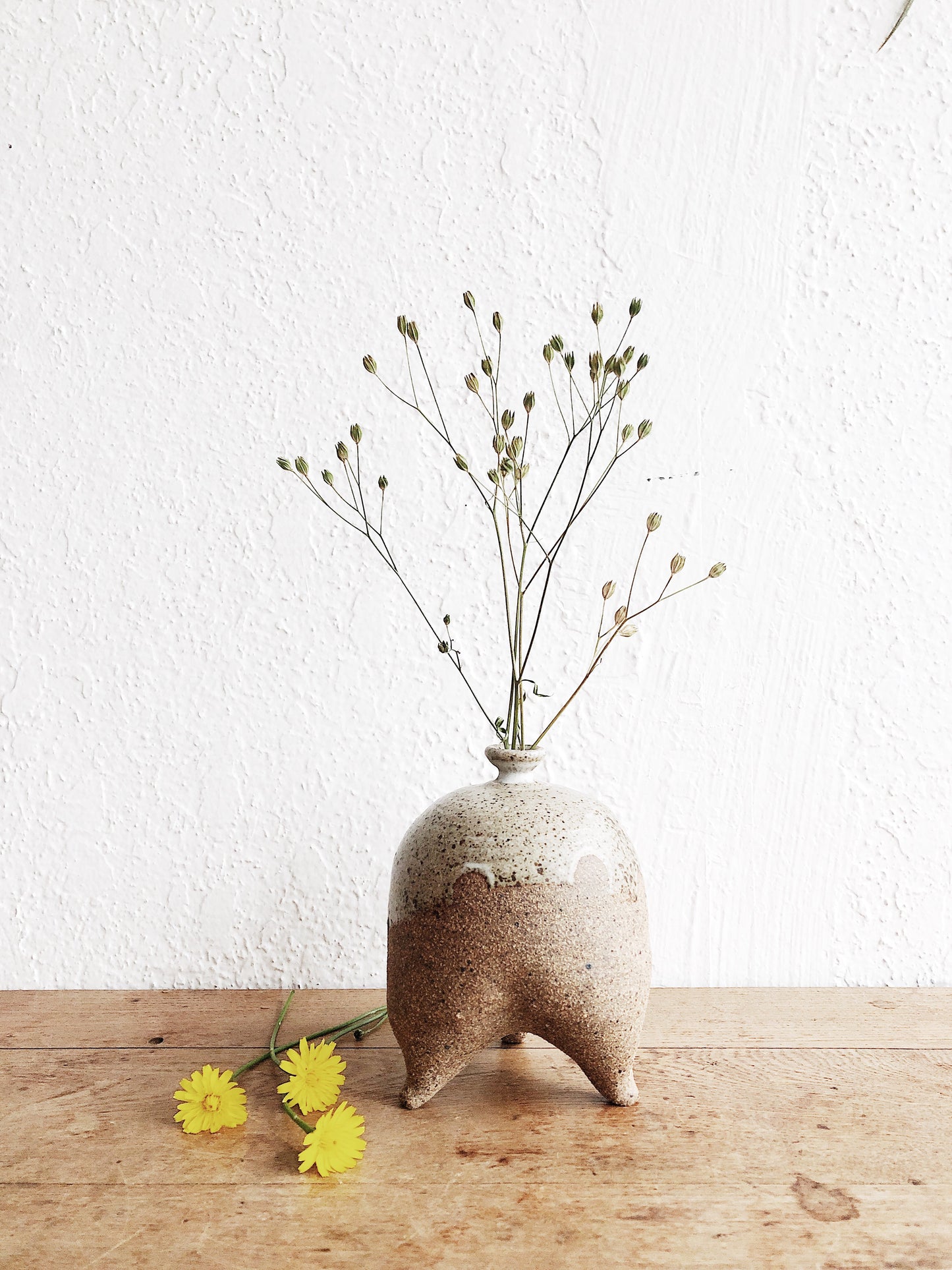 Vintage Handmade Footed Weed Pot