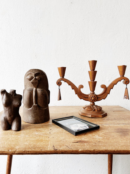 Antique Carved Wood Sculpture