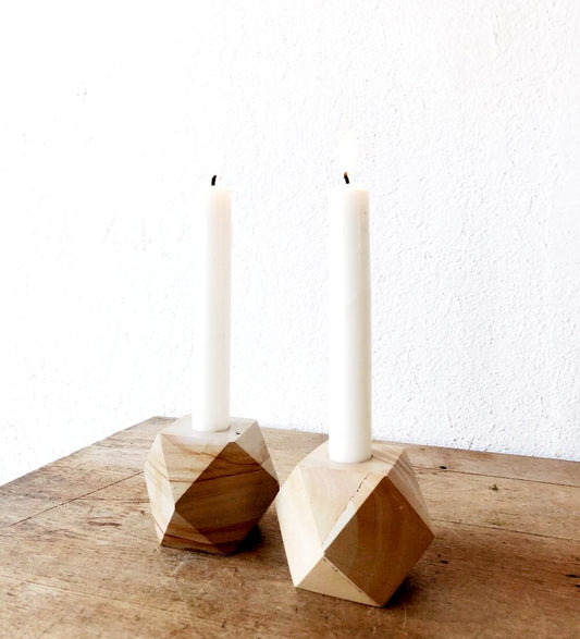 Vintage Italian Stone Candle Holders
