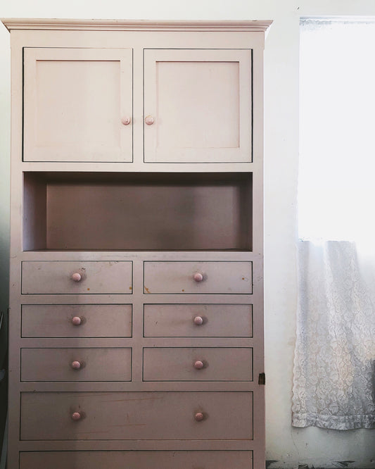 Custom Built Vintage Blush Cabinet