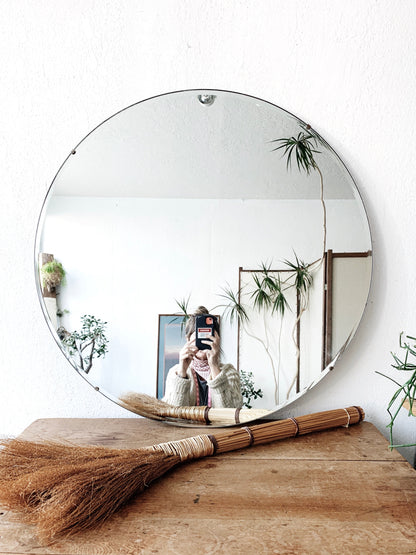 Large Vintage Beveled Edge Mirror