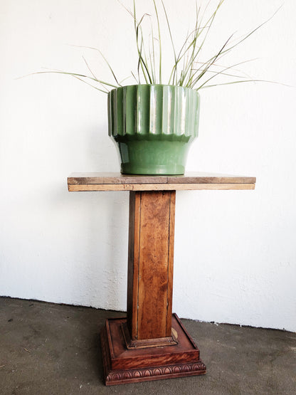 Antique Wood Pedestal Table