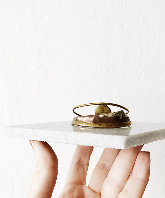 Vintage Mixed Metal Mountain Cuff