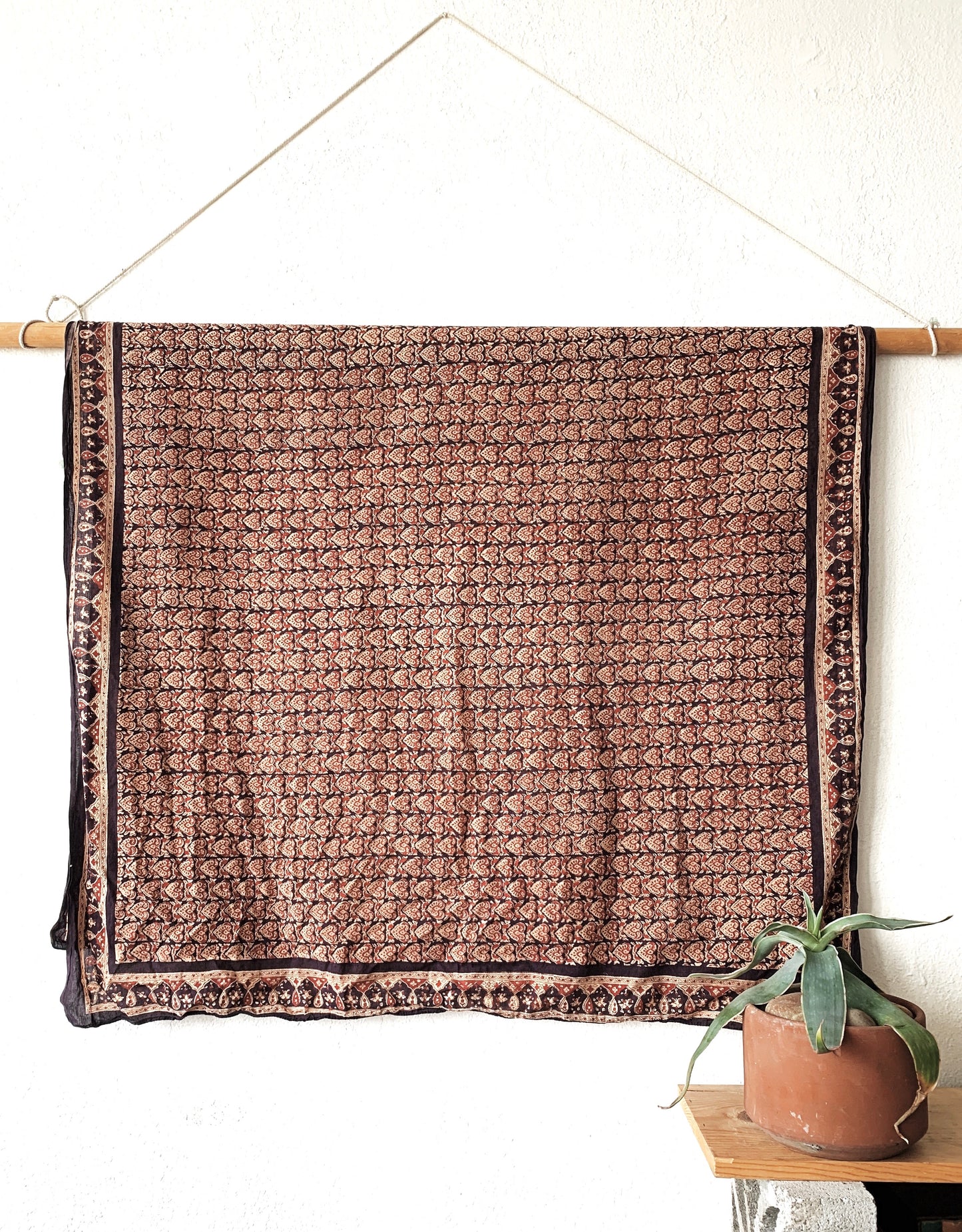 Vintage Cotton Tapestry Tablecloth