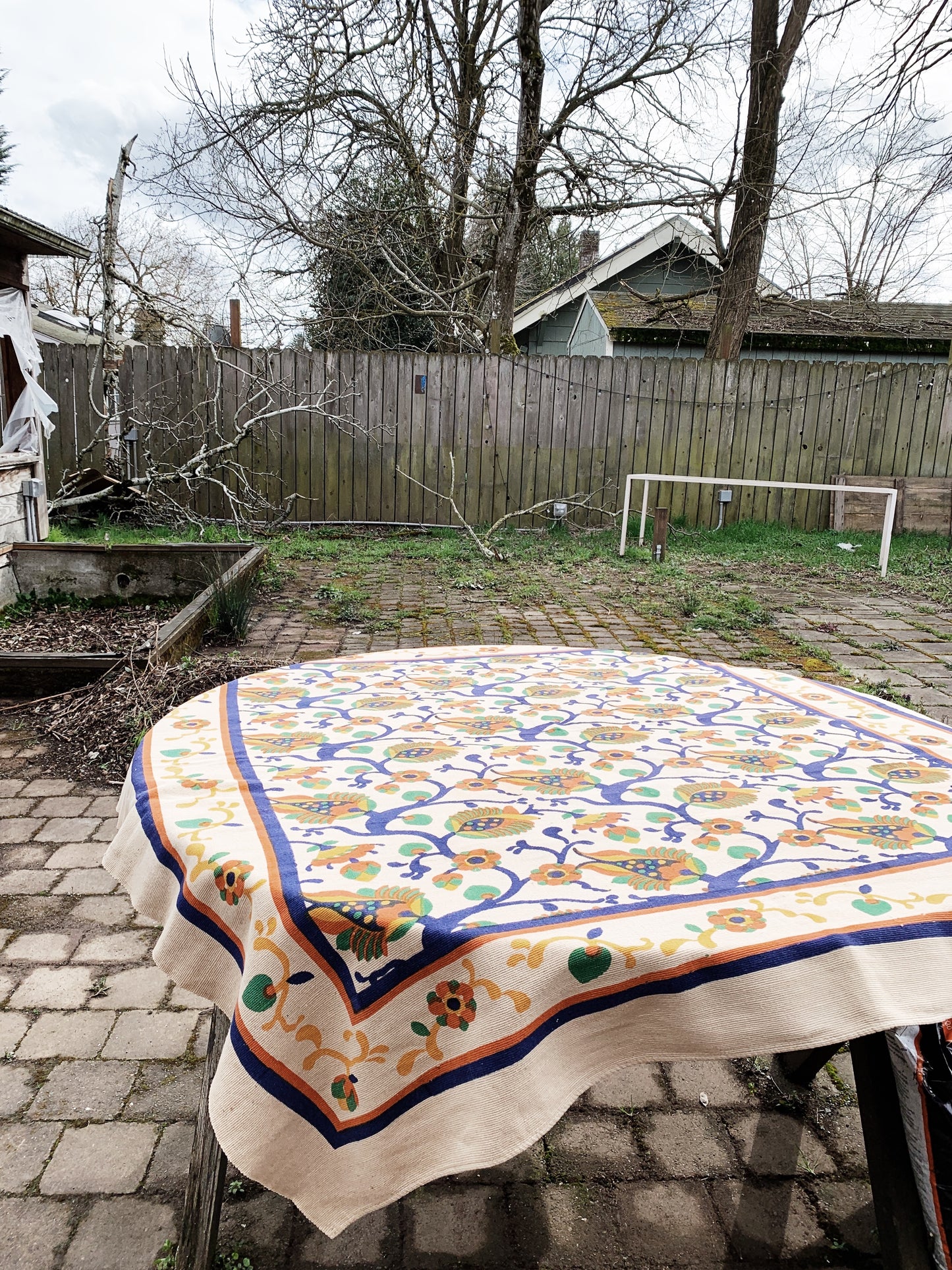 Vintage Cotton Textile/ Table Cloth