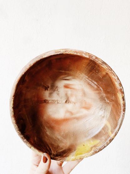 Vintage Swirl Pottery Dish