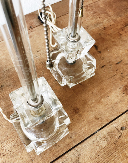 1920s Cut Glass Lamp