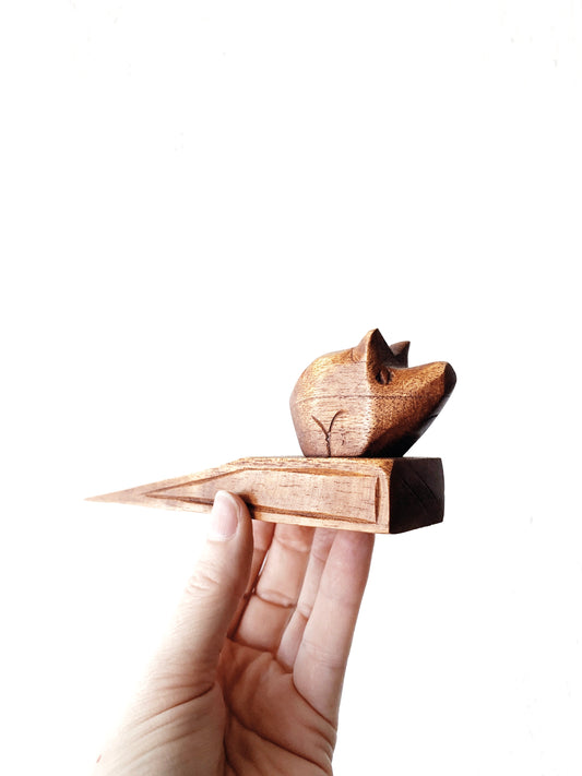 Carved Wood Door Stopper
