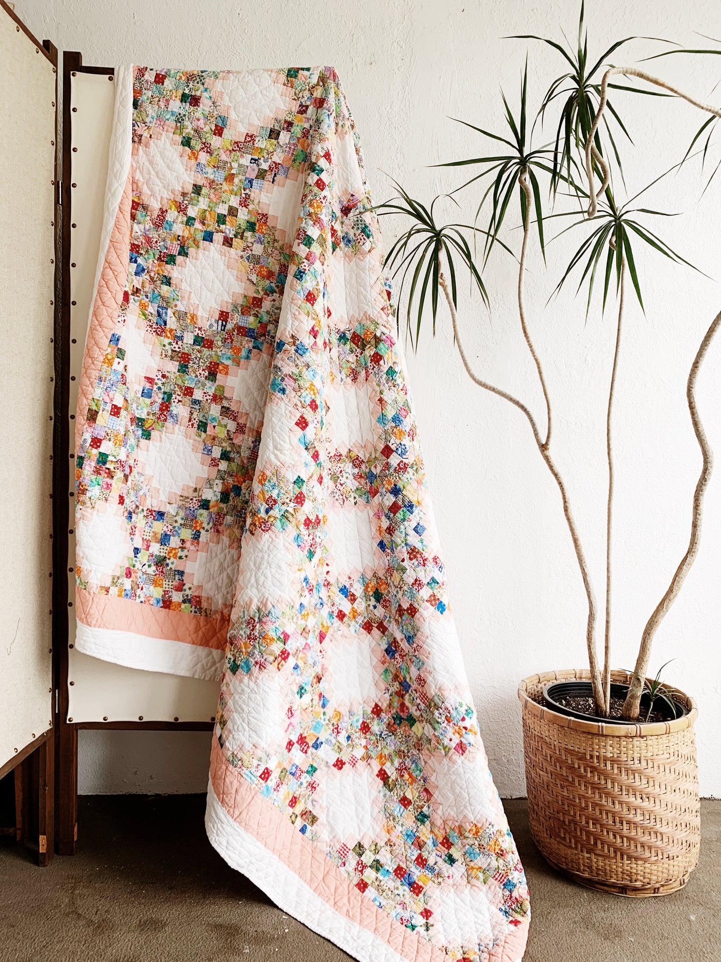 Vintage Cotton Patchwork Quilt