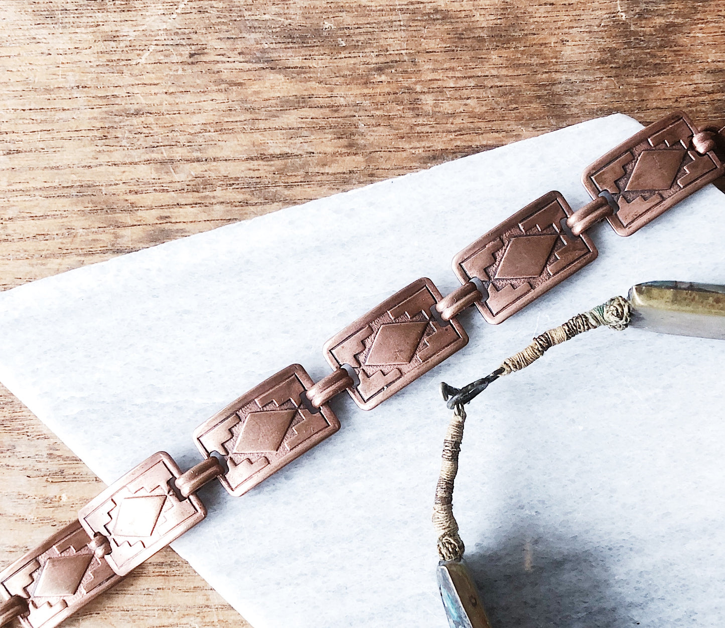 Vintage Copper Link Bracelet