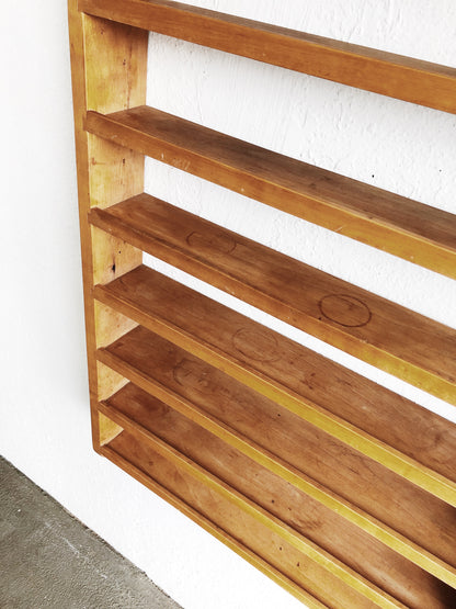 Vintage Wood Apothecary Shelf