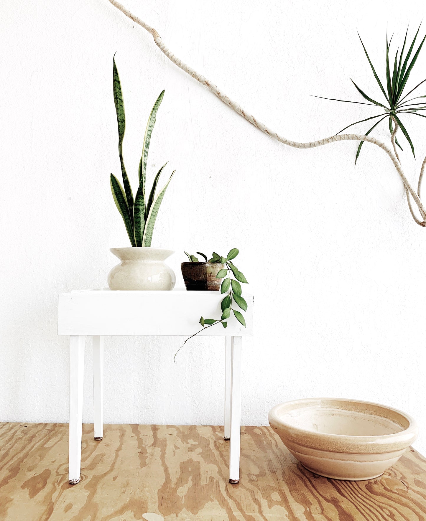 Vintage Handmade Table / Plant Stand