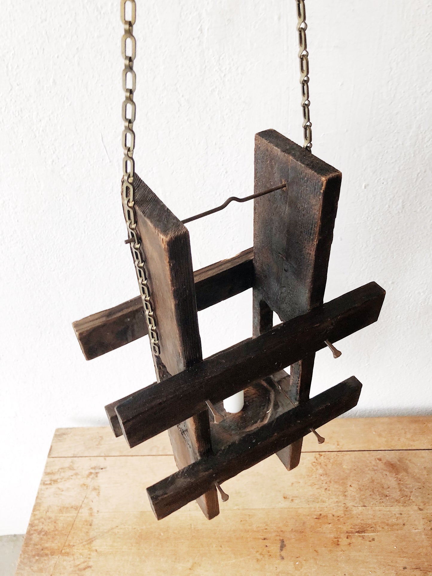 Vintage Brutalist Style Garden Lantern