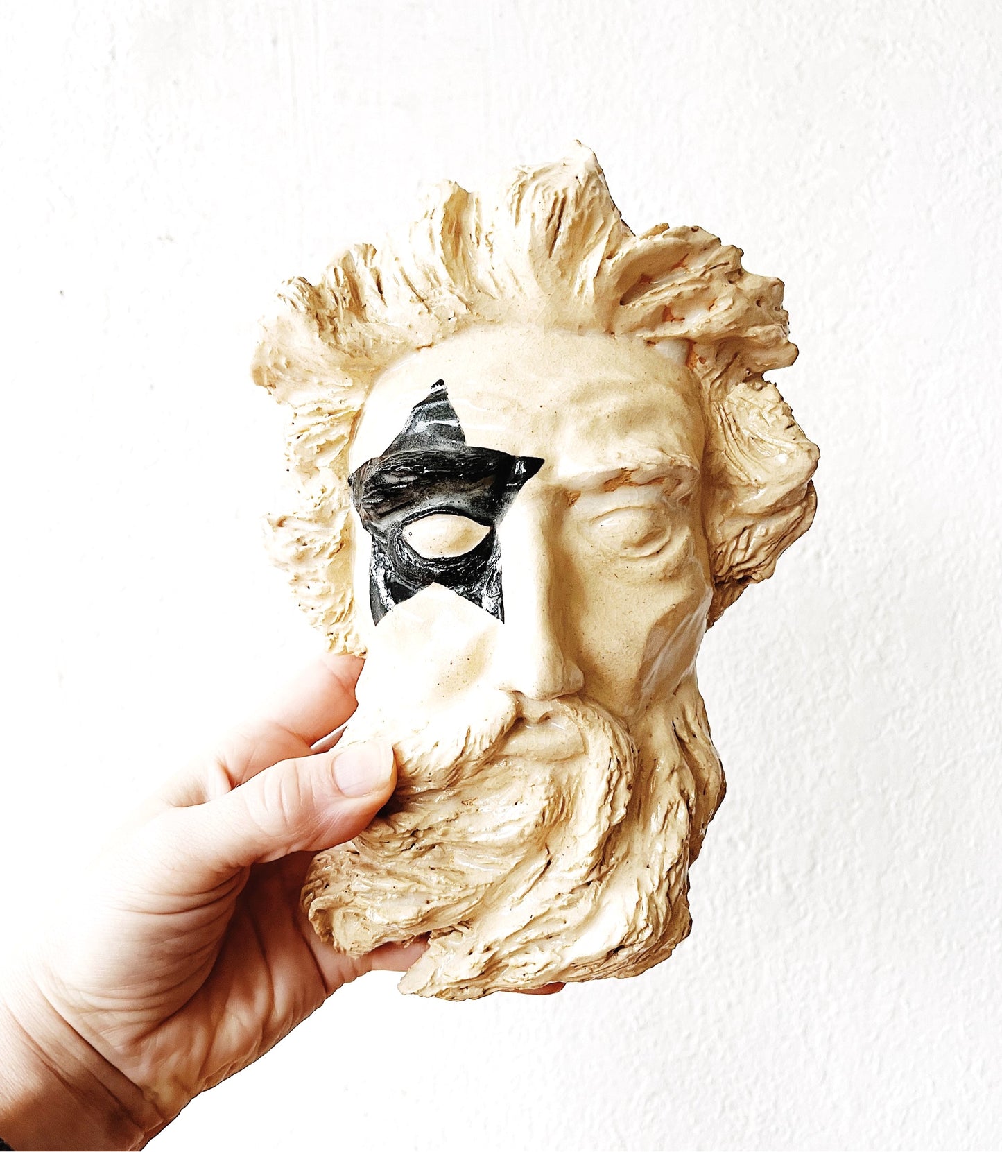 Hand Built Ceramic Wall Bust