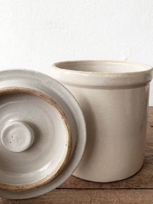 Antique Salt Glazed Fermenting Crock