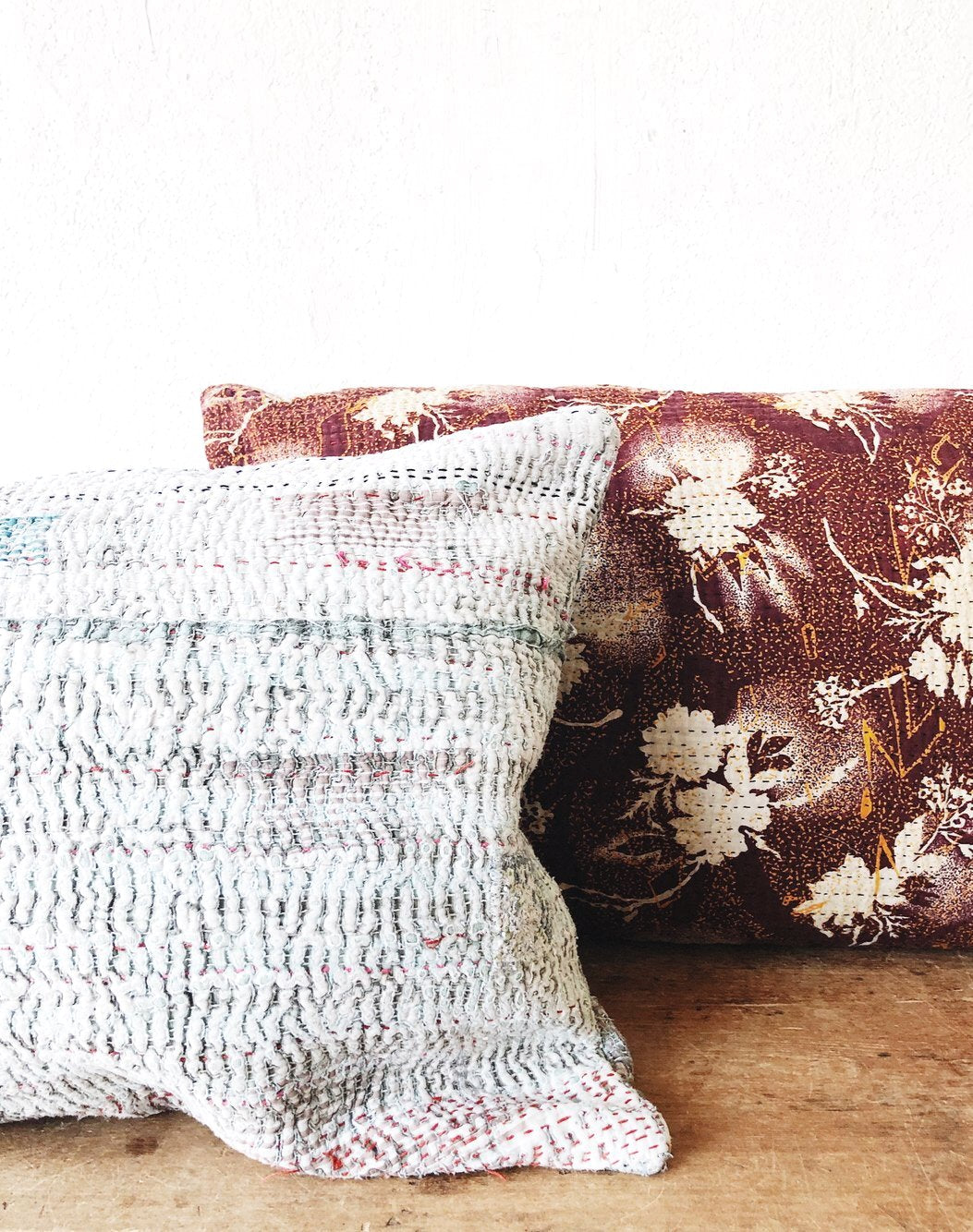 Vintage Kantha Quilt Pillow Cover