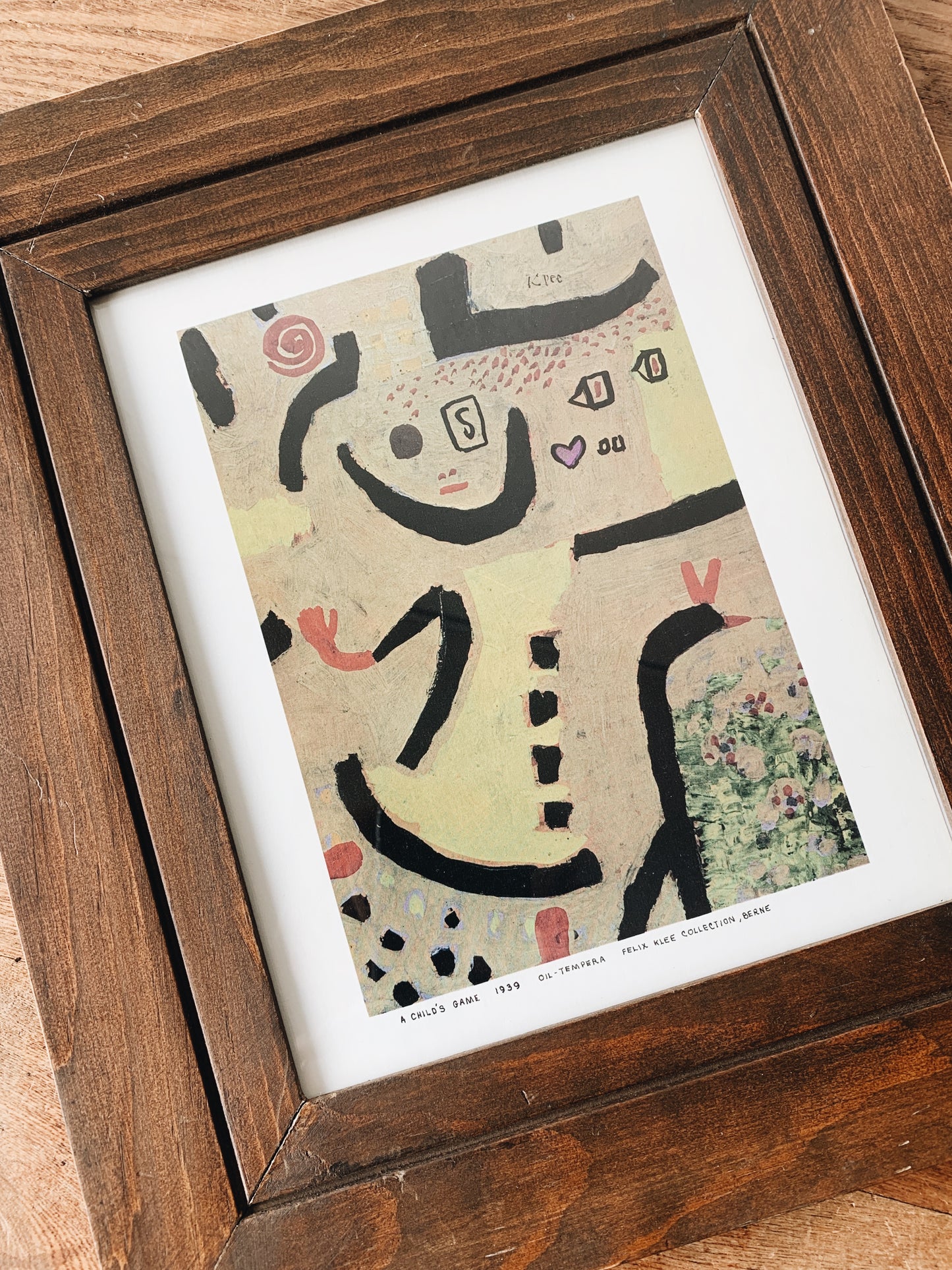Vintage Framed Paul Klee Art Print