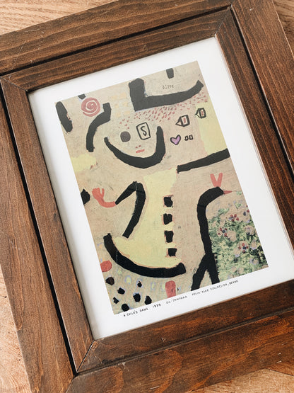 Vintage Framed Paul Klee Art Print