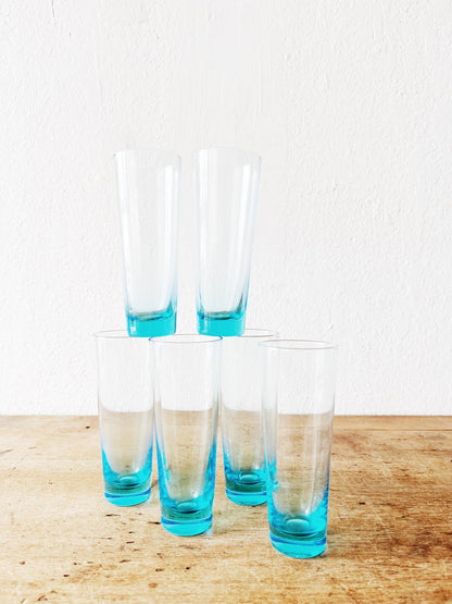 Set Mid Century Cocktail Glasses