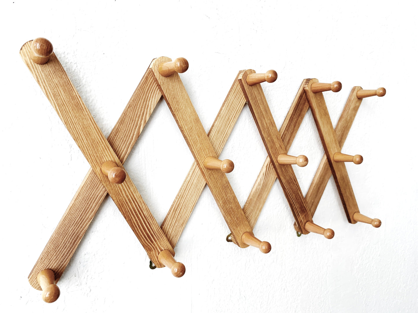 Vintage Wood Peg Rack