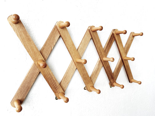Vintage Wood Peg Rack
