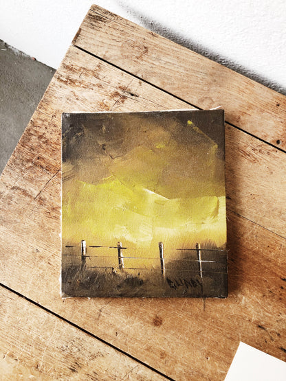 Vintage Abstract Landscape Painting