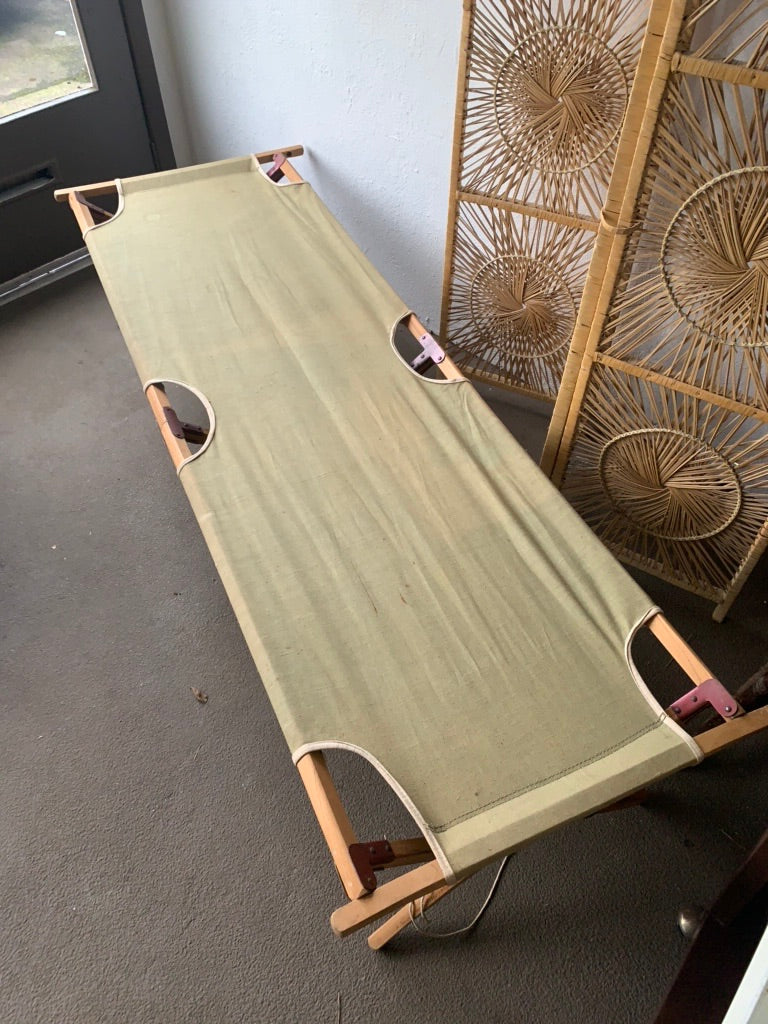 Vintage Canvas Camp Cot