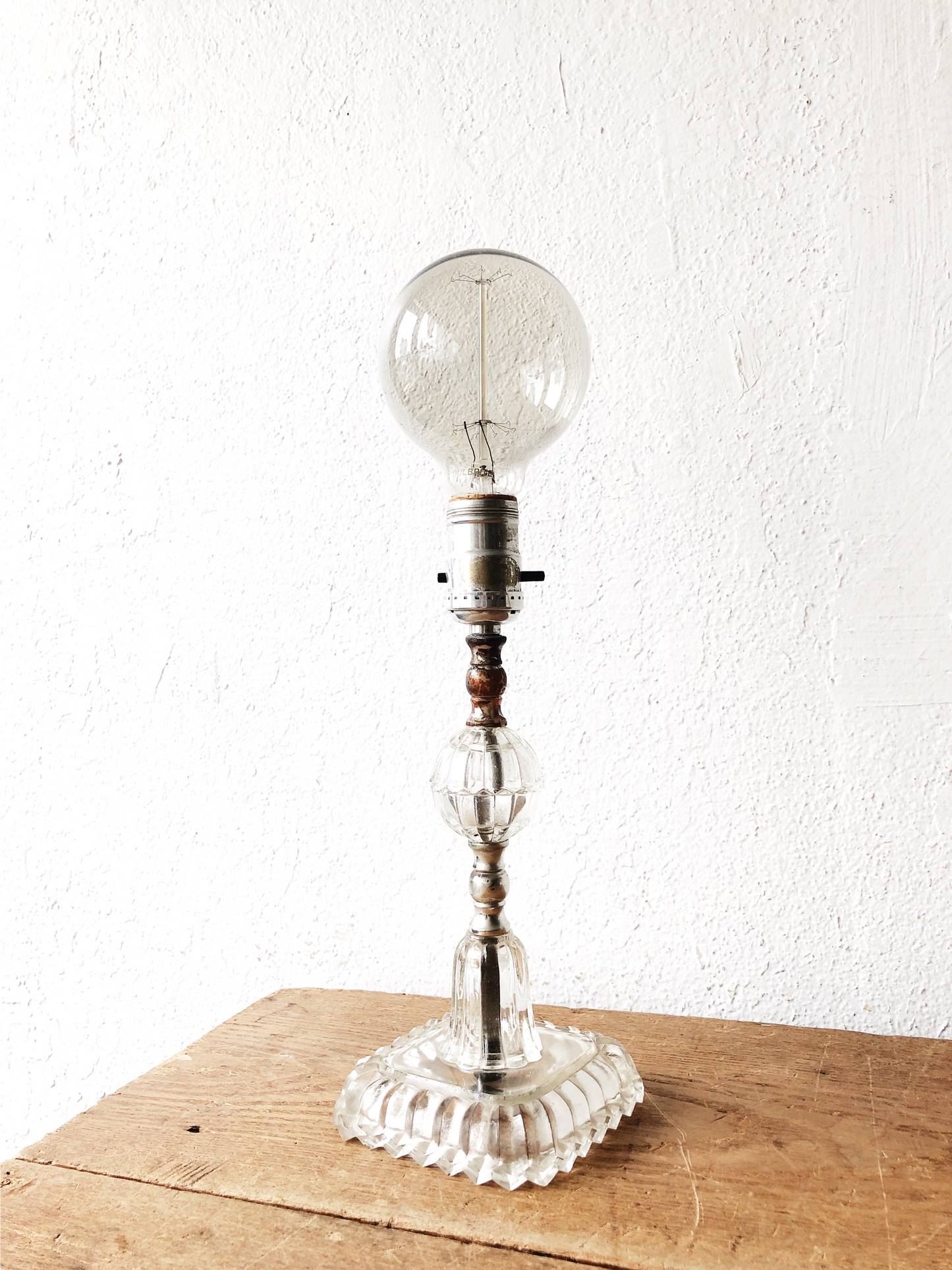 Vintage Cut Glass Lamp