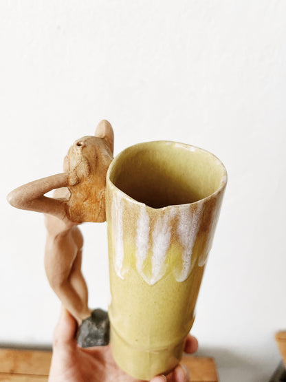Vintage Tiki Cup Vase