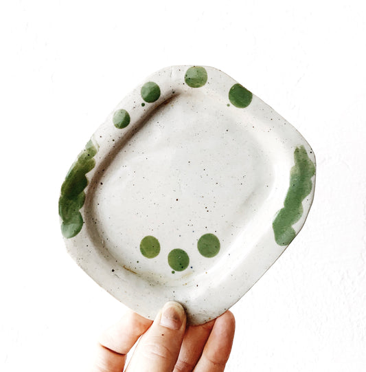 Small Handmade Pottery Dish / Spoon Rest