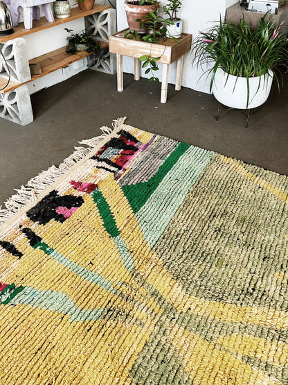 Vintage Boujda Berber Wool Rug