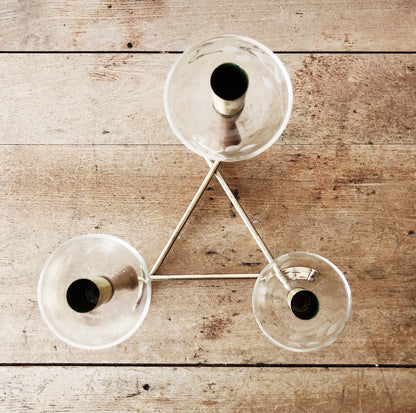 Mid Century Teak Candelabra