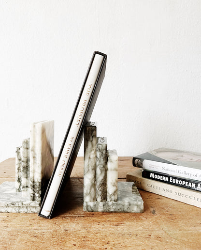 Vintage Marble Bookends