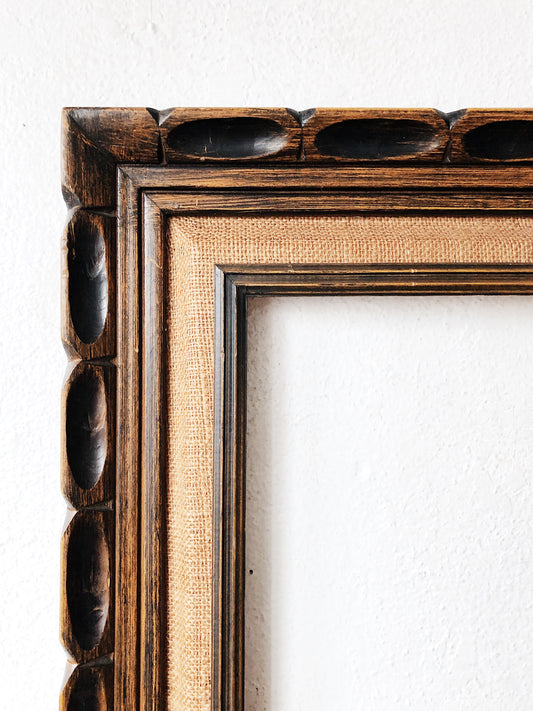 Mid Century Carved Wood Frame