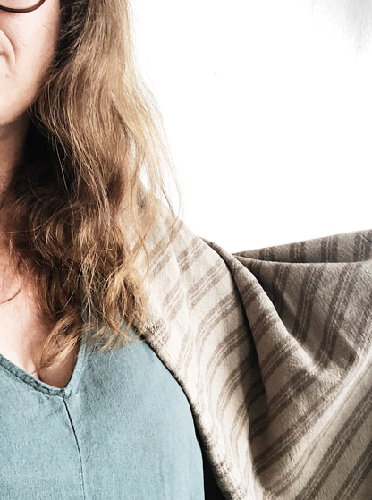 Family Heirloom Weavers Striped Coverlet / Blanket