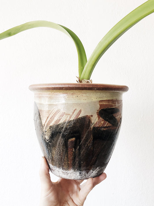 Vintage Handmade Ceramic Pot with Drainage