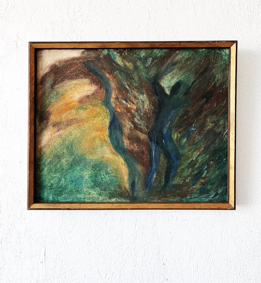 Original Vintage Abstract Painting