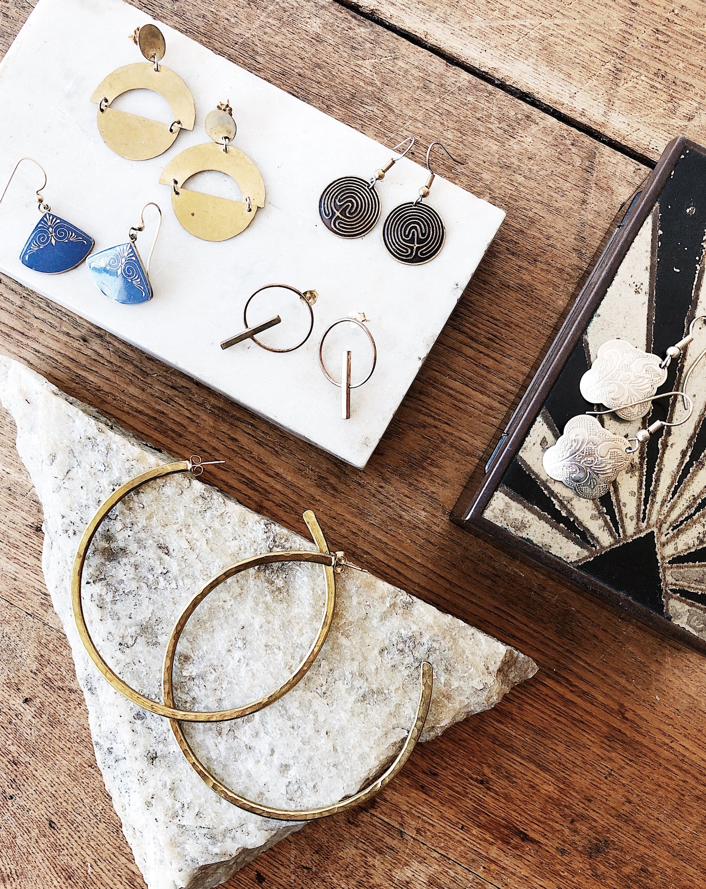Handmade Brass Or Vintage Earrings
