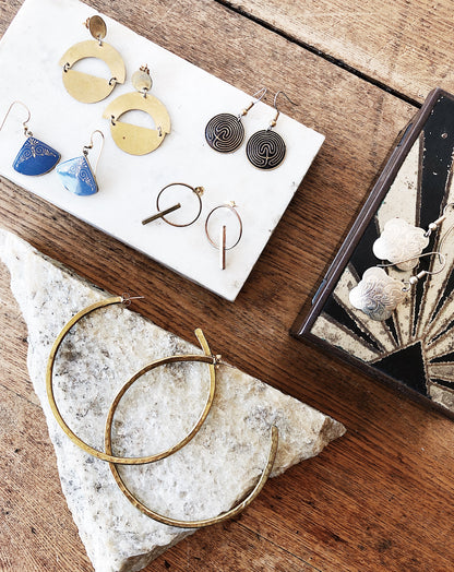 Handmade Brass Or Vintage Earrings