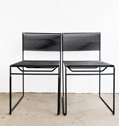 Pair Original Giandomenico Belotti for Fly Line Spaghetti Chairs