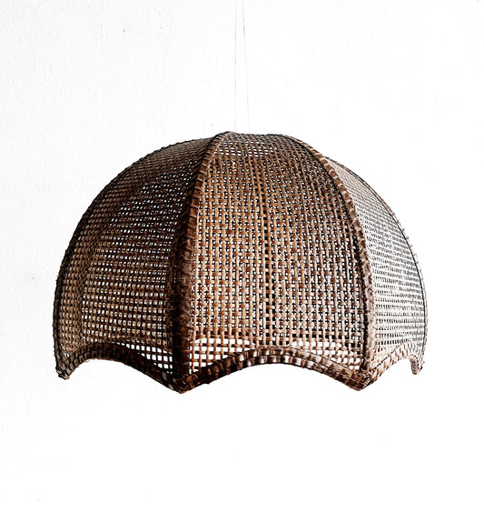Large Vintage Cane Lampshade
