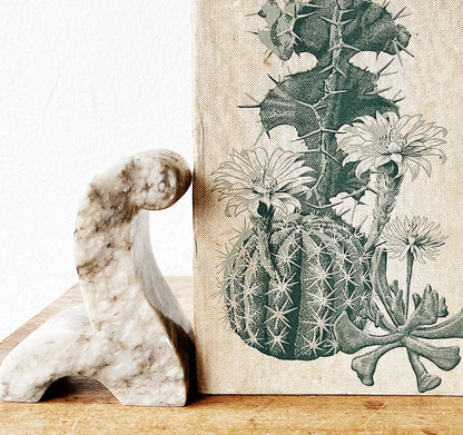 Mid Century Marble Bookends