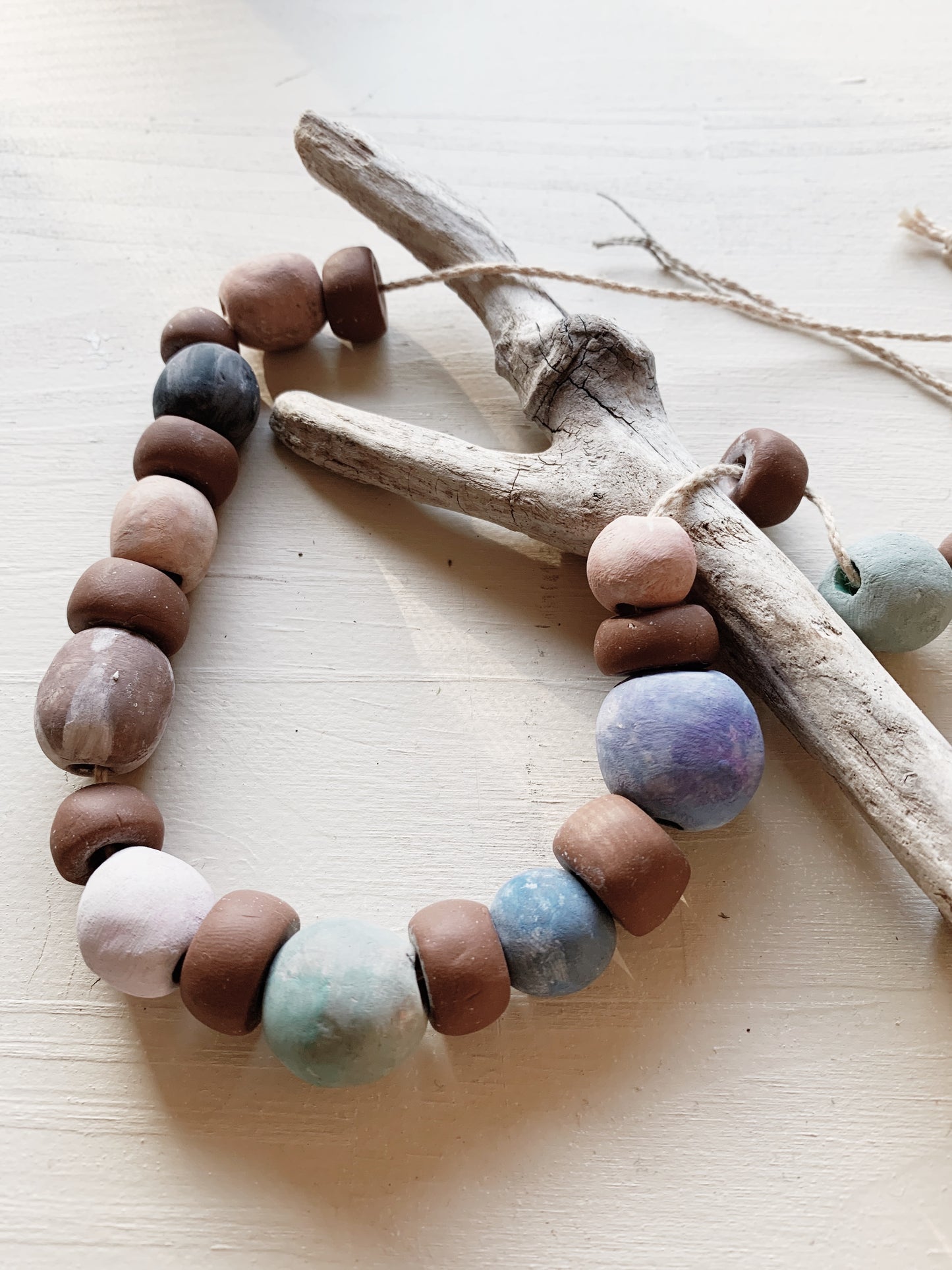 Handmade Beaded Clay Necklace