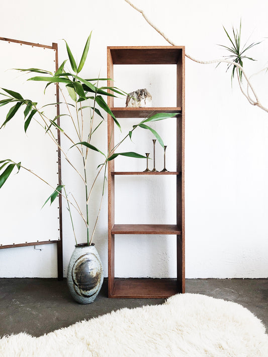 Handmade Mahogany Tall Shelf