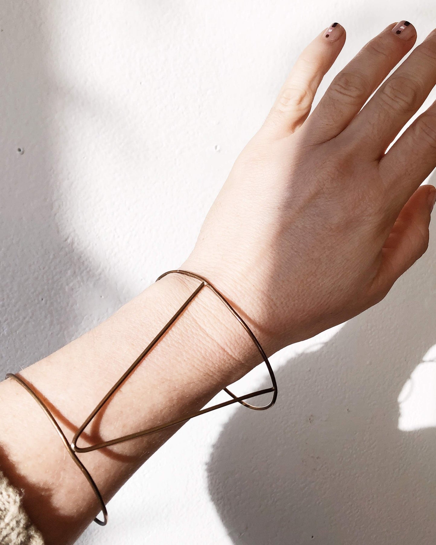Handmade Geometric Brass Cuff